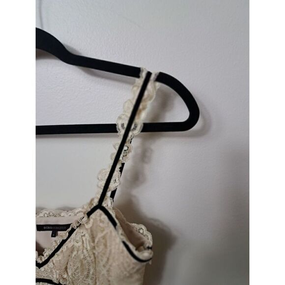 BCBG MAXAZRIA Dress Size 0‎ Ivory Silk Lace Vintage Empire Waist - Picture 8 of 13